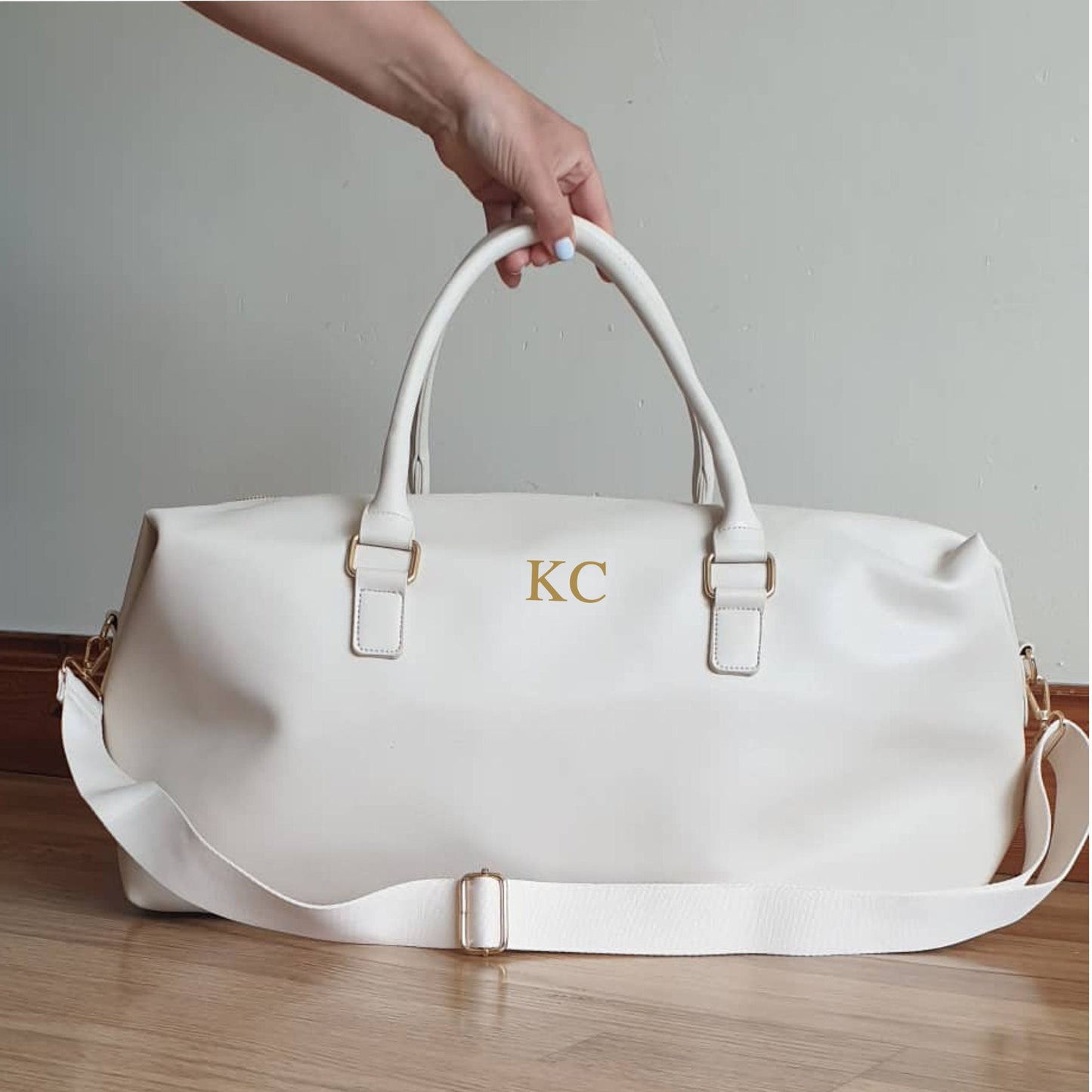 Personalised Overnight Bag, Womens Hospital Bag, Maternity Holdall, PU Leather Luggage, Weekend Bag, Monogram, Travel Gift, Ireland, Irish