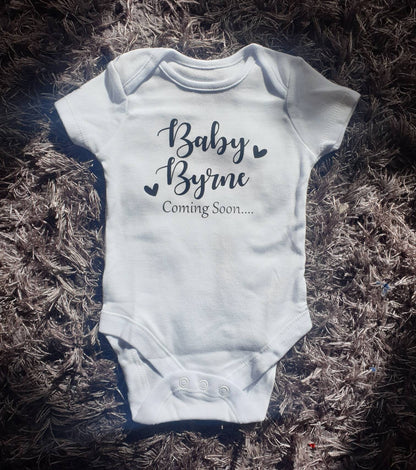 Personalised Pregnancy Announcement - Hearts