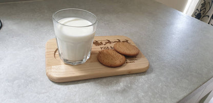 Personalised Santas Milk And Cookies Board, Christmas Eve Plate, Wooden Santa Plate, Custom Xmas Board, Children Family Gift, Ireland, Irish