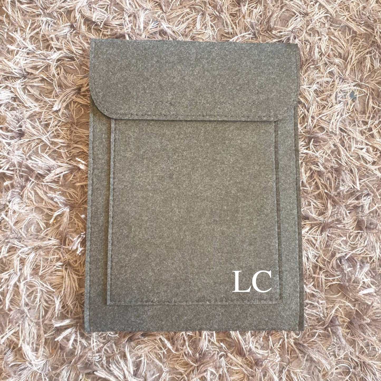 Personalised Felt Tablet Sleeve, Tablet Cover Case, Tech Gift, Stocking Filler, Custom Name, Monogram Initials, Ireland, Irish