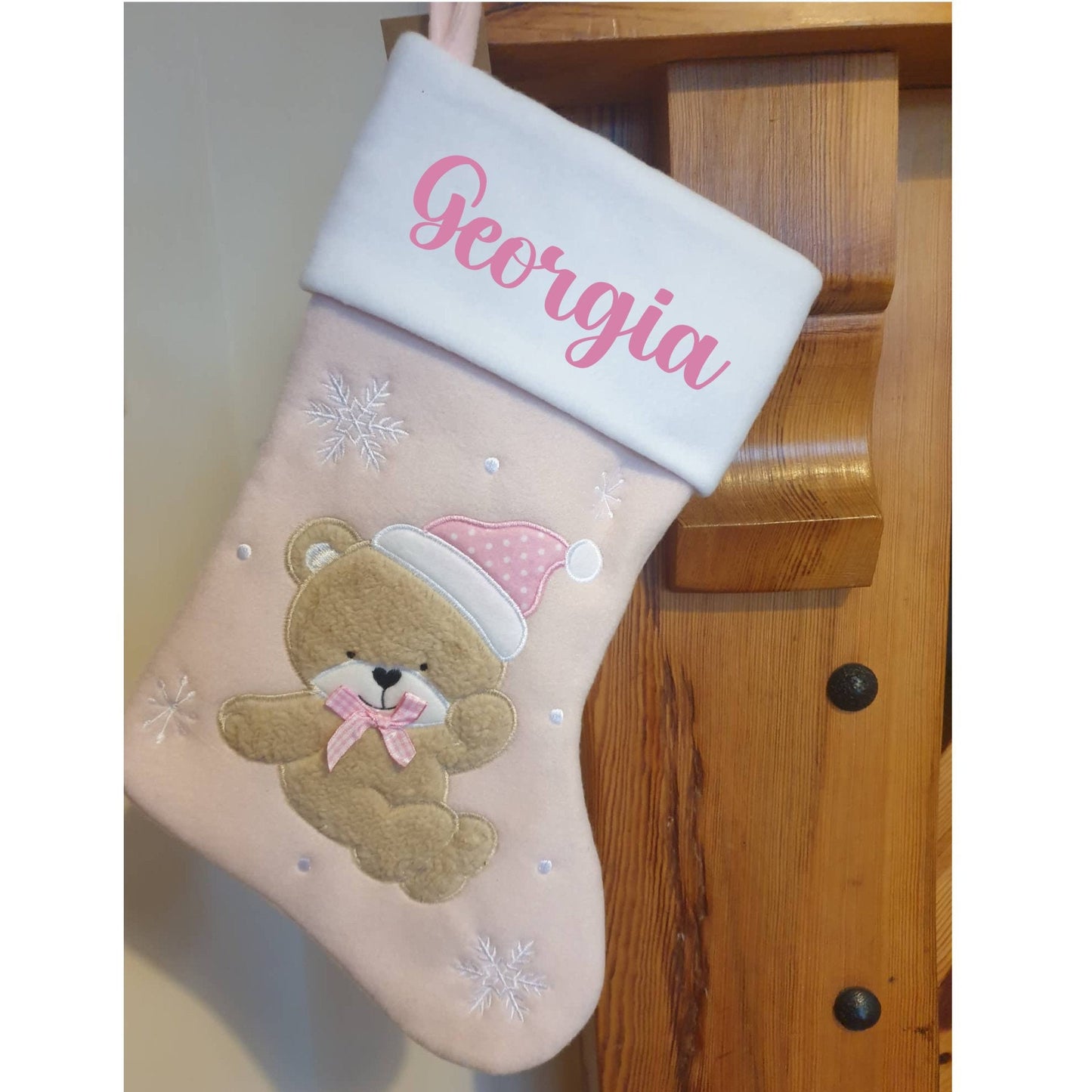 Personalised First Christmas Stocking, Baby's First Xmas, Custom, Teddy Bear Stocking, Baby Boy, Baby Girl, Gift For Newborn, Ireland, Irish
