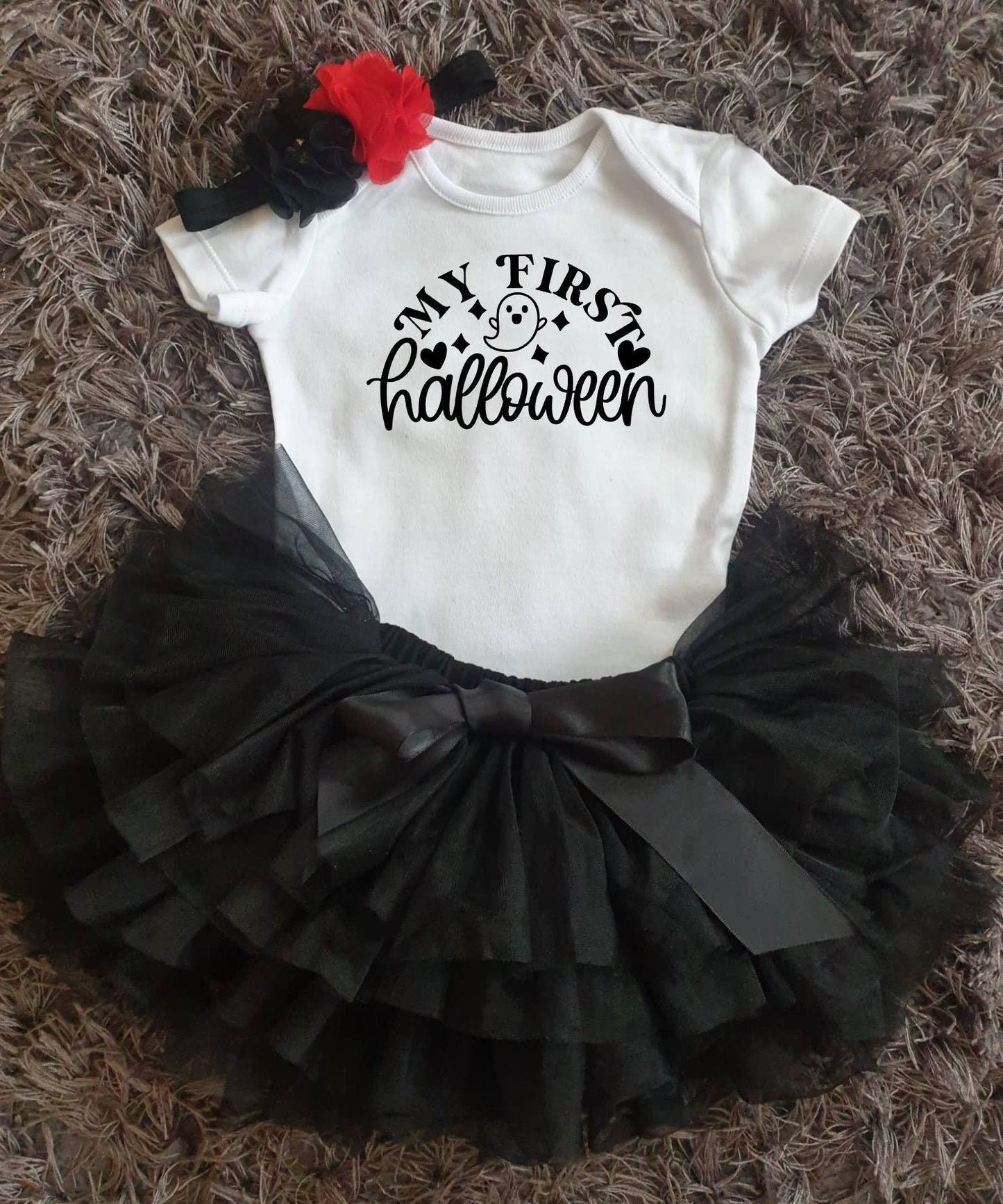 Halloween Tutu Vest Headband Set