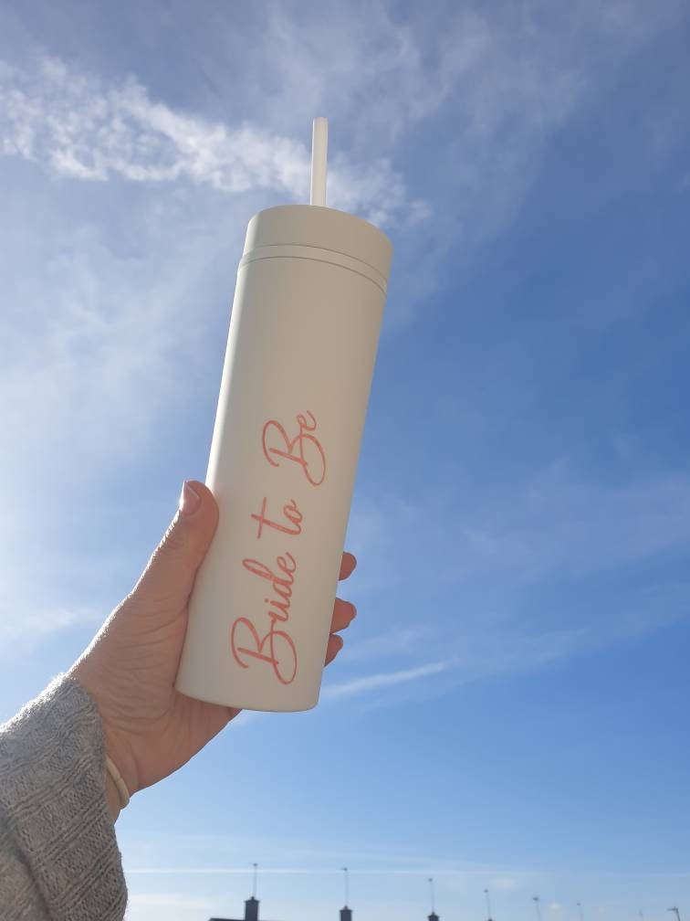 Personalised Skinny Tumbler, 16oz Straw Cup With Lid, Teacher Gift, Reusable Cup, Hen Party Prop, Gift for Friend, Ireland, Irish