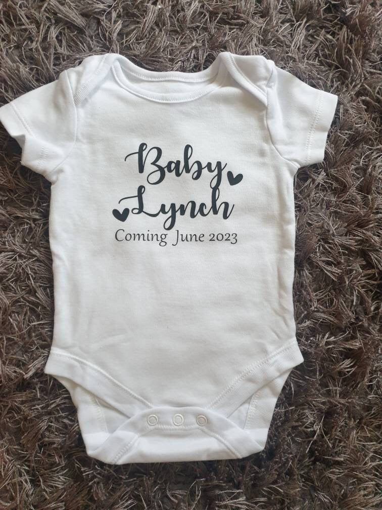 Personalised Pregnancy Announcement - Hearts