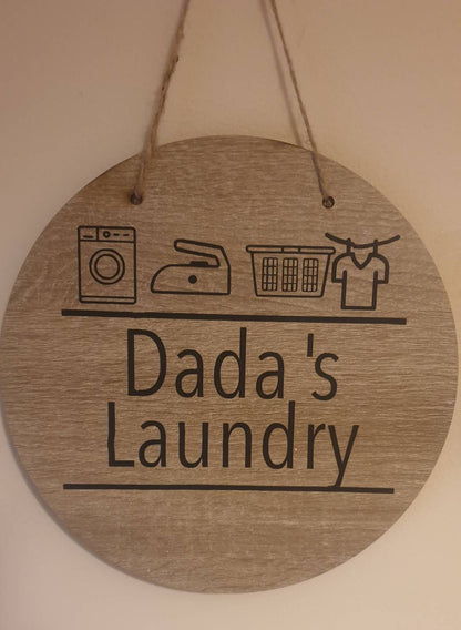 Daddy's Workshop Plaque | 20cm Round Sign | Hanging Decoration | Custom Gift | Father's Day | Dad's Shed | Man Cave | Irish | Ireland