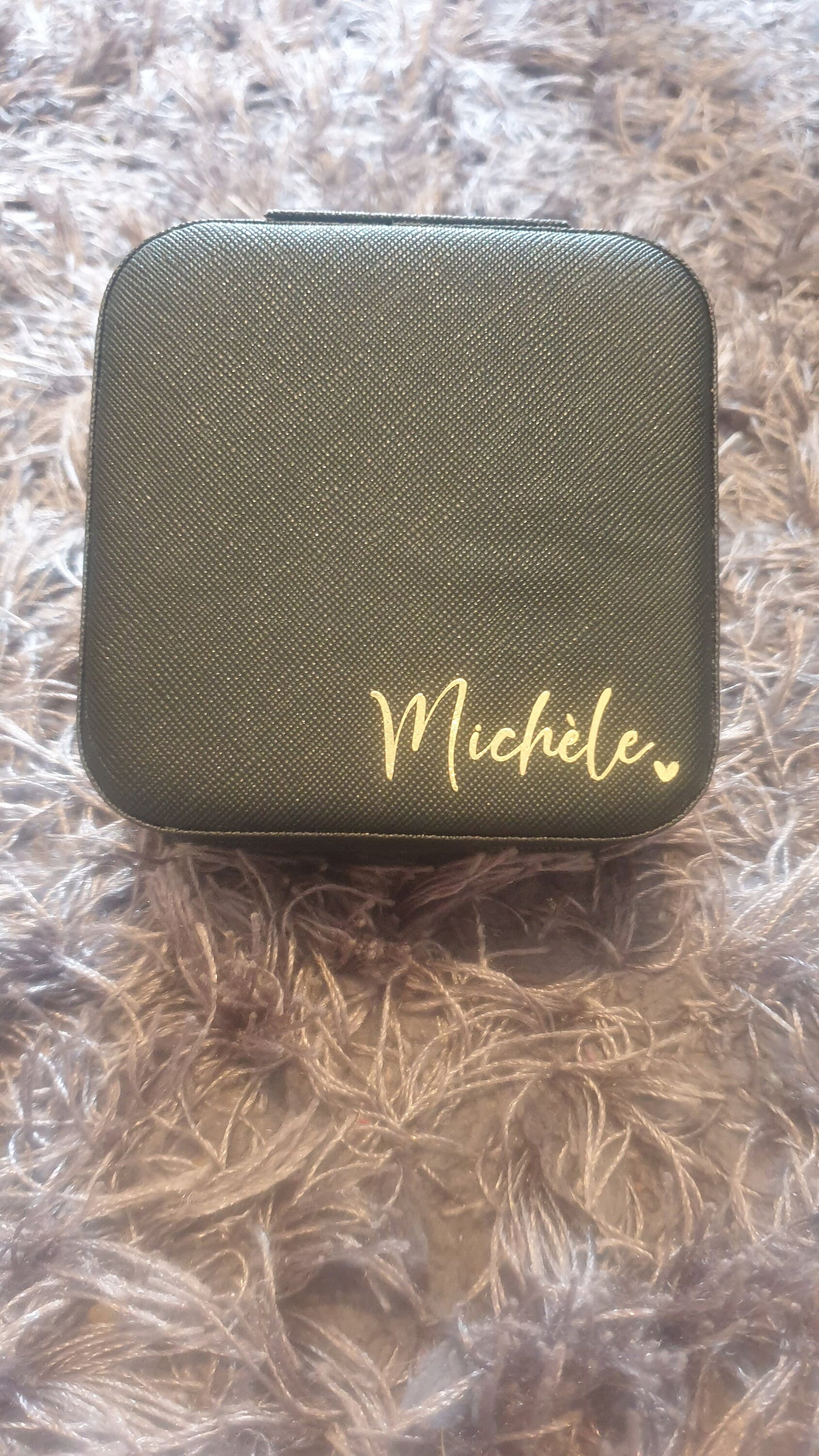 Pink Personalised Name Initial Jewellery Box, Travel Jewellery Organiser, Bride, Bridesmaid, Mothers Day Gift, Custom, Ireland, Irish