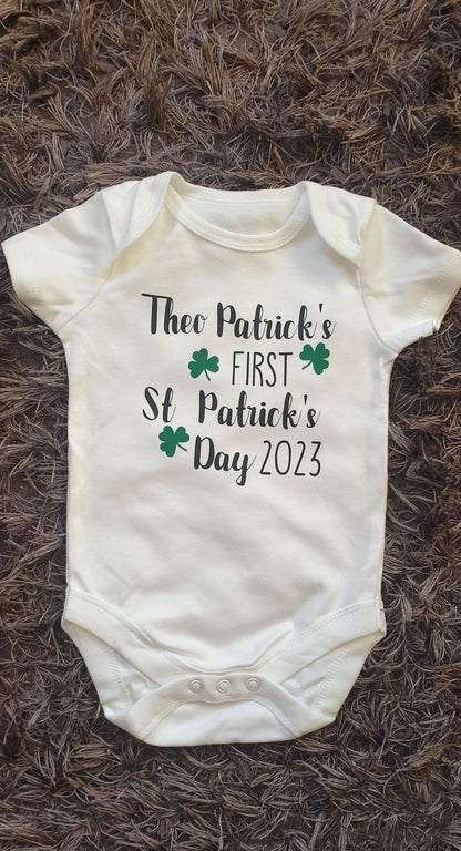St Patrick's Day Baby Vest