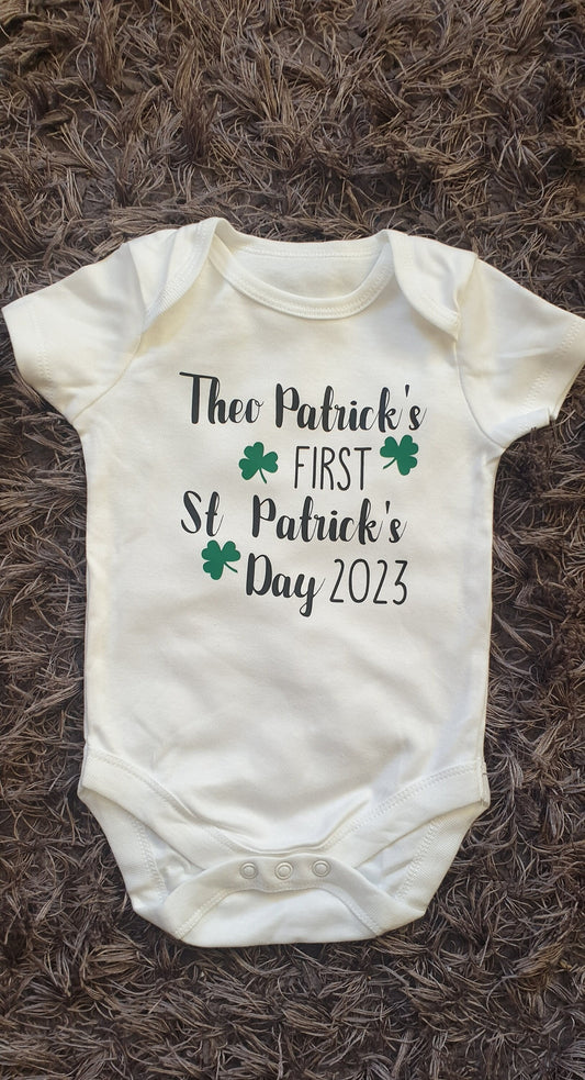 St Patrick's Day Baby Vest