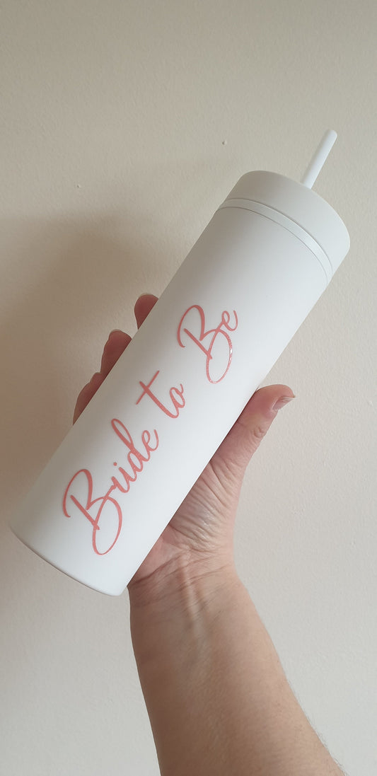 Personalised Skinny Tumbler, 16oz Straw Cup With Lid, Reusable Cup, Hen Party Prop, Gift for Friend, Gift For Teenager, Ireland, Irish