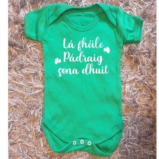 St Patrick's Day Baby Vest