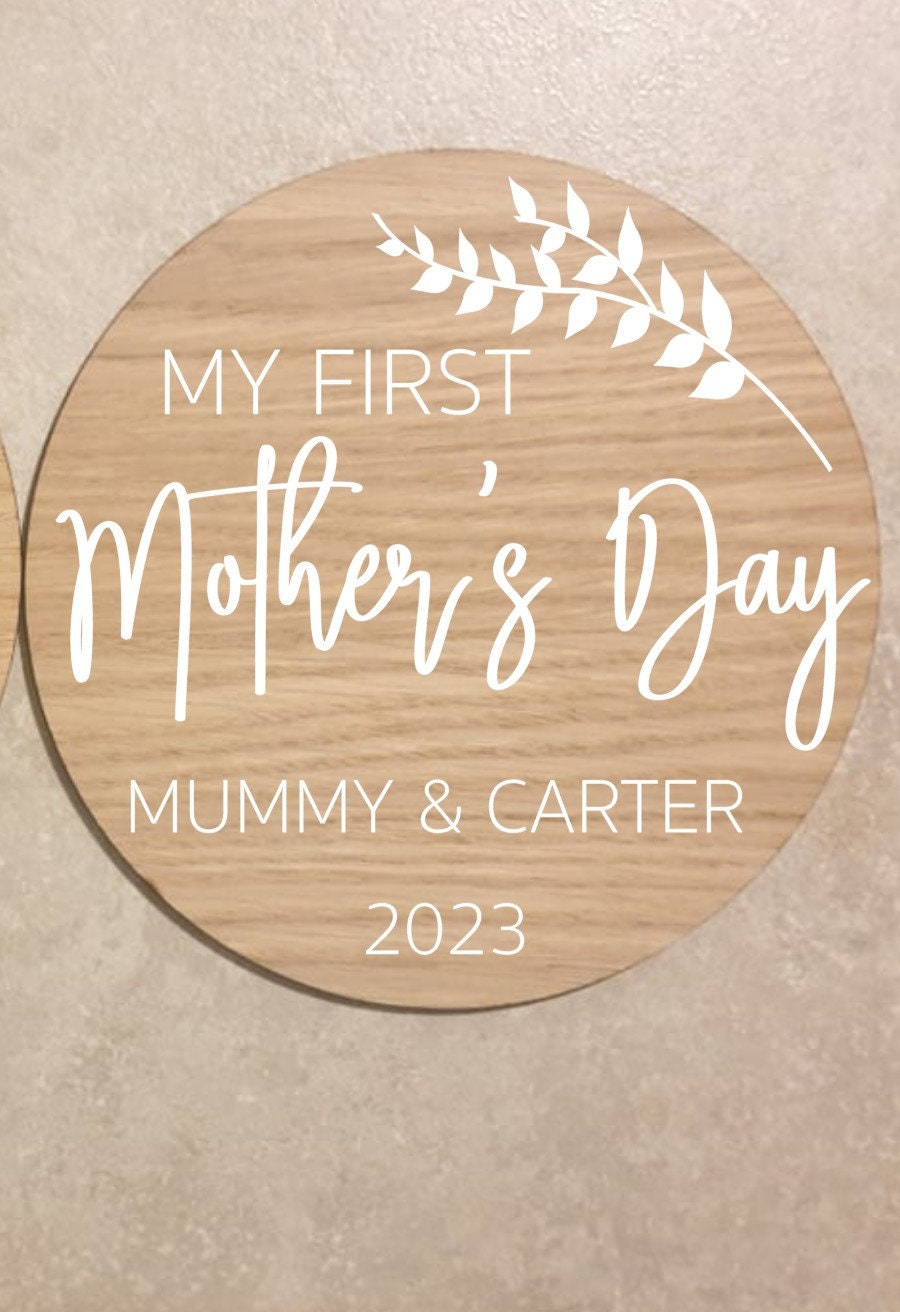My First Mothers Day Disc | Babies First MothersDay | Wooden Milestone Disc | Baby Photo Prop | Custom Keepsake | Mum Gift | Ireland | Irish