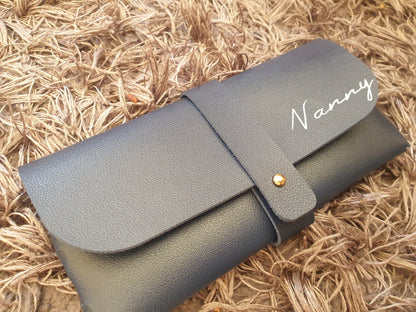 Personalised Glasses Case, Glasses Holder, Christmas Gift For Mom, Custom Present,  Gift For Granny, Mens, Women, PU Leather, Ireland, Irish