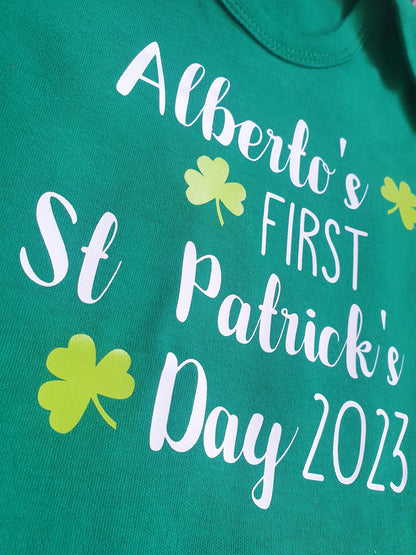 St Patrick's Day Baby Vest