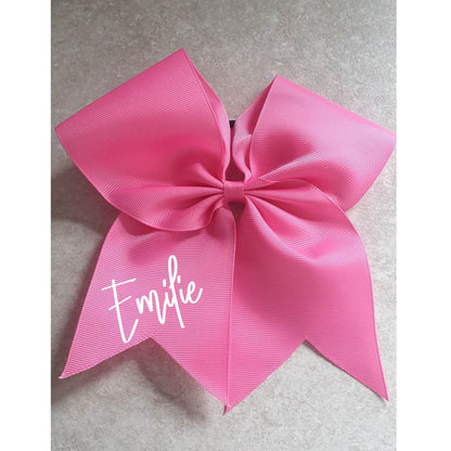 Personalised Girls Hair, Cheer Bow, Elastic Hair Bobble, Hair Tie For Girls, 7 Inch Bow, Name Initial, Custom Hair Accessory, Irish, Ireland