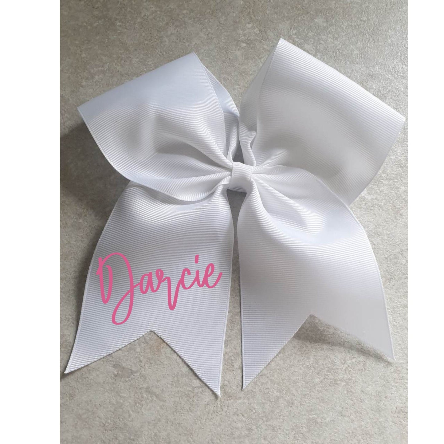 Personalised Girls Hair, Cheer Bow, Elastic Hair Bobble, Hair Tie For Girls, 7 Inch Bow, Name Initial, Custom Hair Accessory, Irish, Ireland