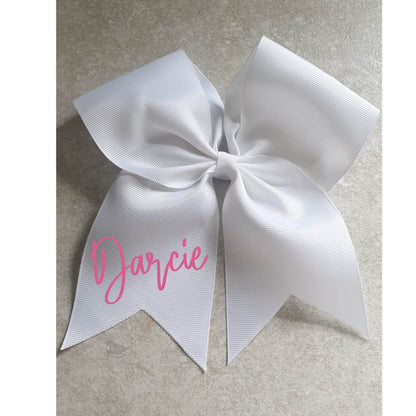 Personalised Girls Hair, Cheer Bow, Elastic Hair Bobble, Hair Tie For Girls, 7 Inch Bow, Name Initial, Custom Hair Accessory, Irish, Ireland