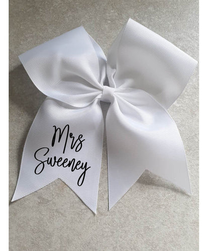 Personalised Hen Party Bow, Bride Elastic Hair Bobble, Hair Tie For Hens, Wedding Day, Mrs To Be, Custom Hair Accessory, Bridal, Ireland