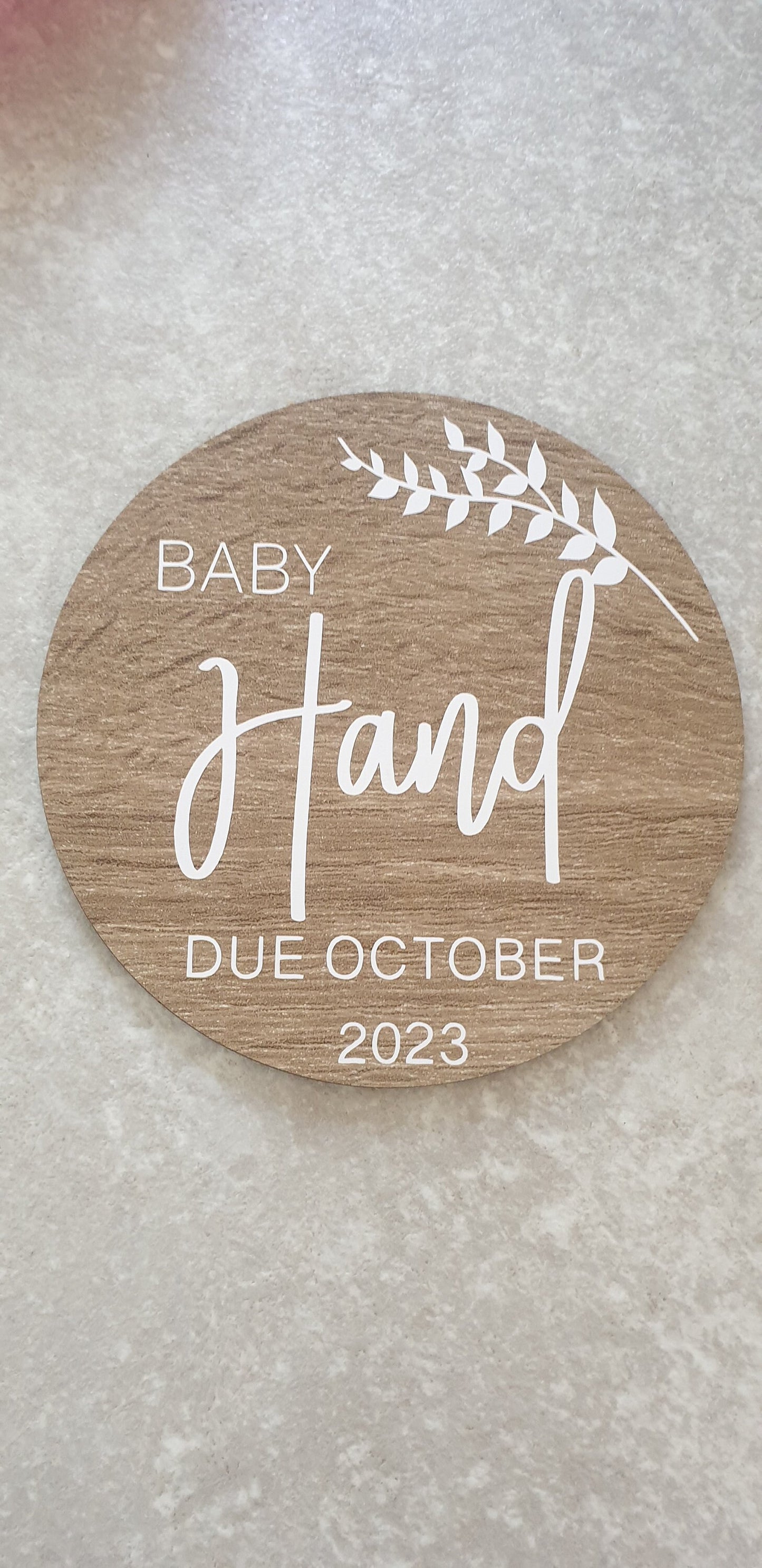 Pregnancy Announcement Disc | New Baby Plaque | Birth Announcement | Scan Photo Prop | Mum To Be Gift | Custom Keepsake | Ireland | Irish