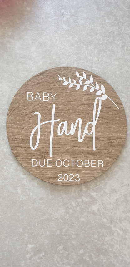 Pregnancy Announcement Disc | New Baby Plaque | Birth Announcement | Scan Photo Prop | Mum To Be Gift | Custom Keepsake | Ireland | Irish