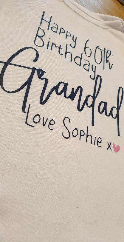 Happy Birthday Grandad Baby Vest | First Birthday As My Grandad Gift | Personalised Bodysuit | Any Text | Baby Boy | Baby Girl | Ireland