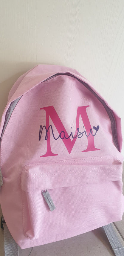 Personalised School Backpack | Rucksack | Back To School | Nursery | Toddler | Preschool | Creche | Name | Initial | Ireland | Irish