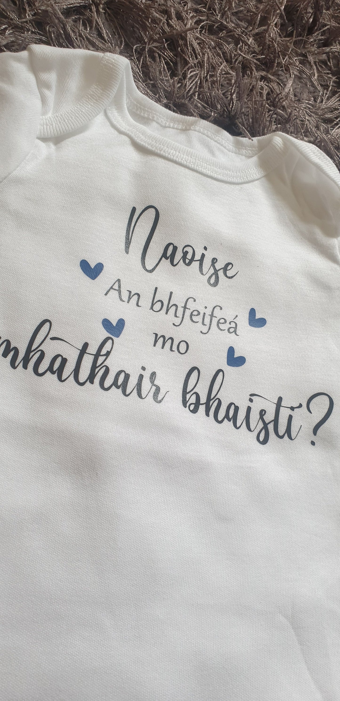 Will You Be My Godmother Baby Vest As Gaelige