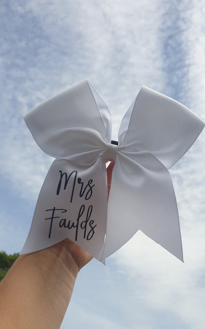 Personalised Hen Party Bow, Bride Elastic Hair Bobble, Hair Tie For Hens, Wedding Day, Mrs To Be, Custom Hair Accessory, Bridal, Ireland