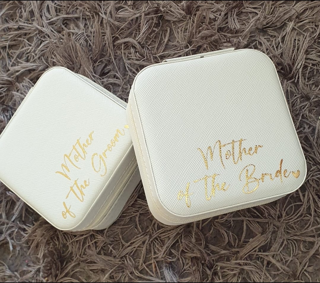 Mother of the Bride Gift, Mother of Groom, Personalised Name Jewellery Box, Travel Jewellery Organiser, Bride, Bridesmaid, Ireland, Irish