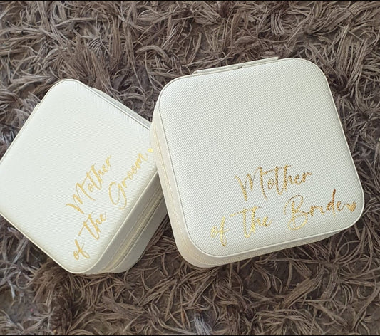 Mother of the Bride Gift, Mother of Groom, Personalised Name Jewellery Box, Travel Jewellery Organiser, Bride, Bridesmaid, Ireland, Irish