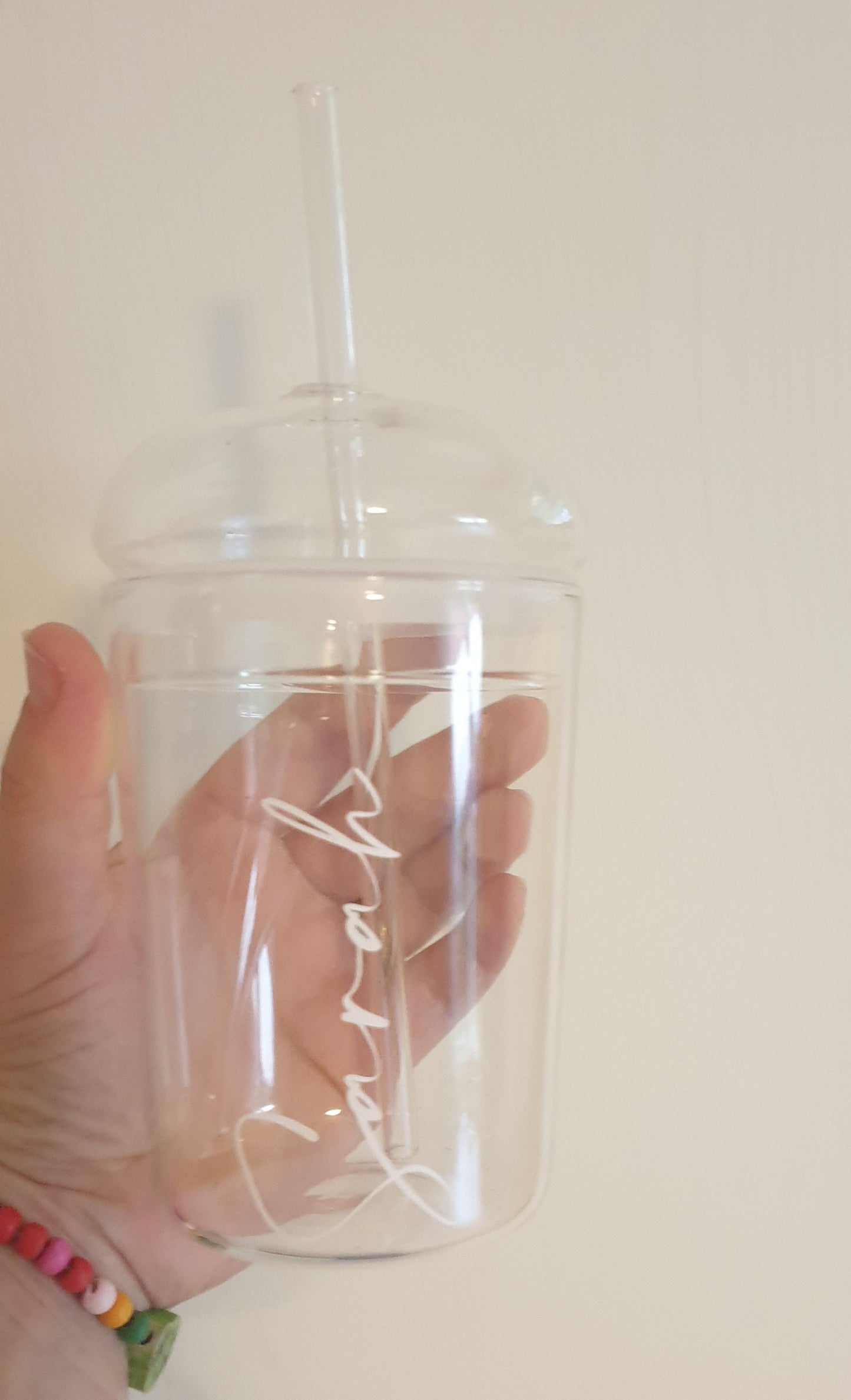 Dome Glass Tumbler, Teacher Gift, Iced Coffee Cup With Lid And Straw, Glass Cup, Summer Cocktails, Reusable, Dome Lid? Ireland, Irish