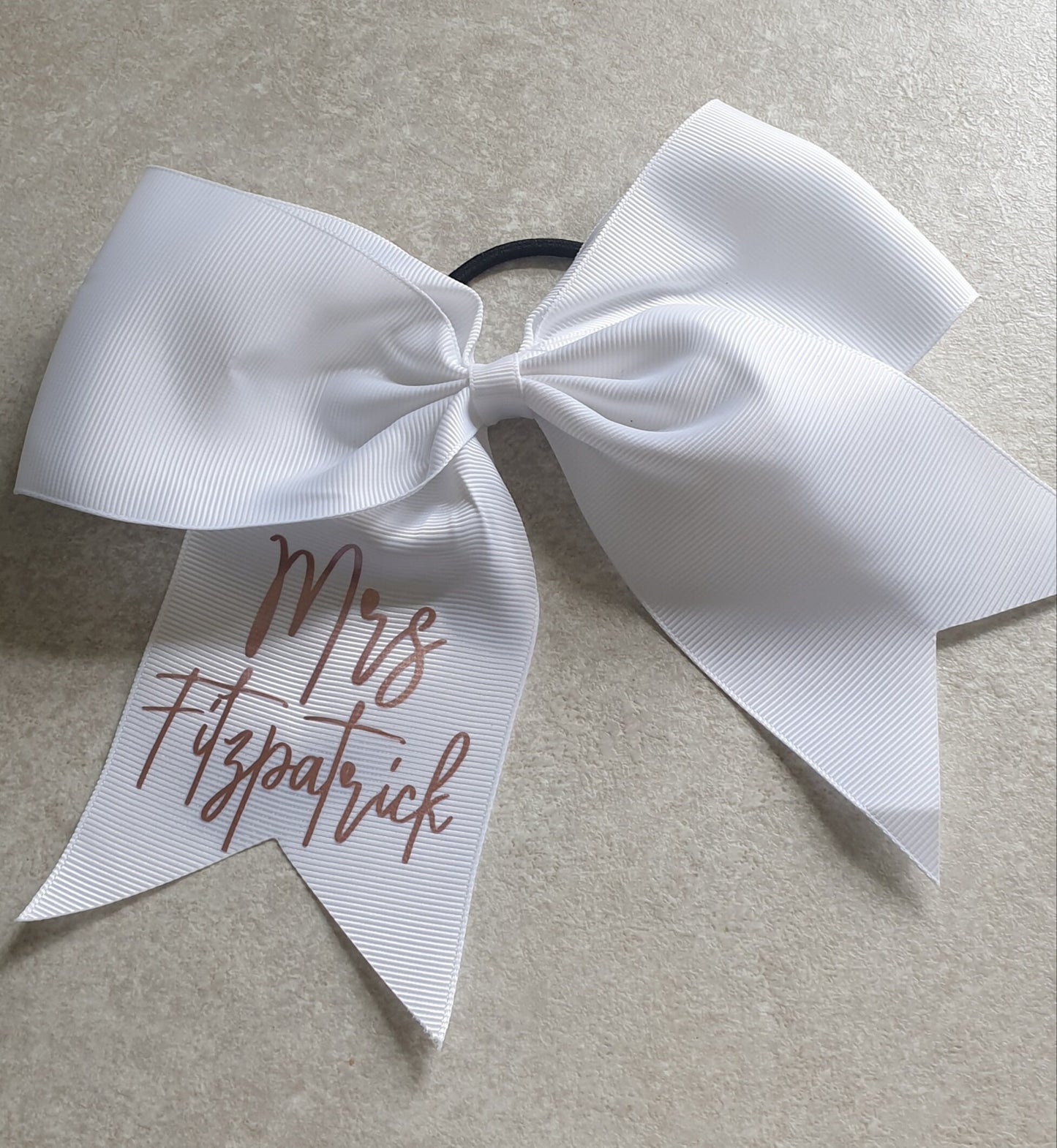 Personalised Hen Party Bow, Bride Elastic Hair Bobble, Hair Tie For Hens, Wedding Day, Mrs To Be, Custom Hair Accessory, Bridal, Ireland