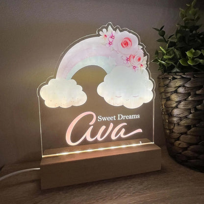 Personalised Nightlight, Custom Night Light, New Baby Gift, Baby Shower, Christening, Children's Lamp, Nursery Decor, Jungle, Ireland, Irish