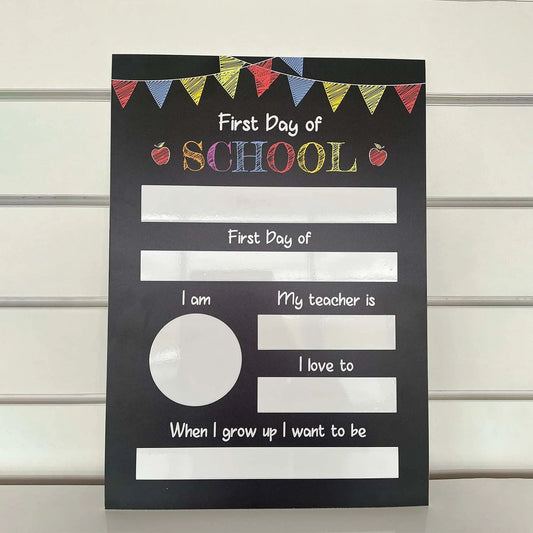 First Day Of School Board, First Day At Preschool, A3 Wipe Clean Board, Whiteboard, Reusable, Photo Prop, Back to School, Ireland, Irish