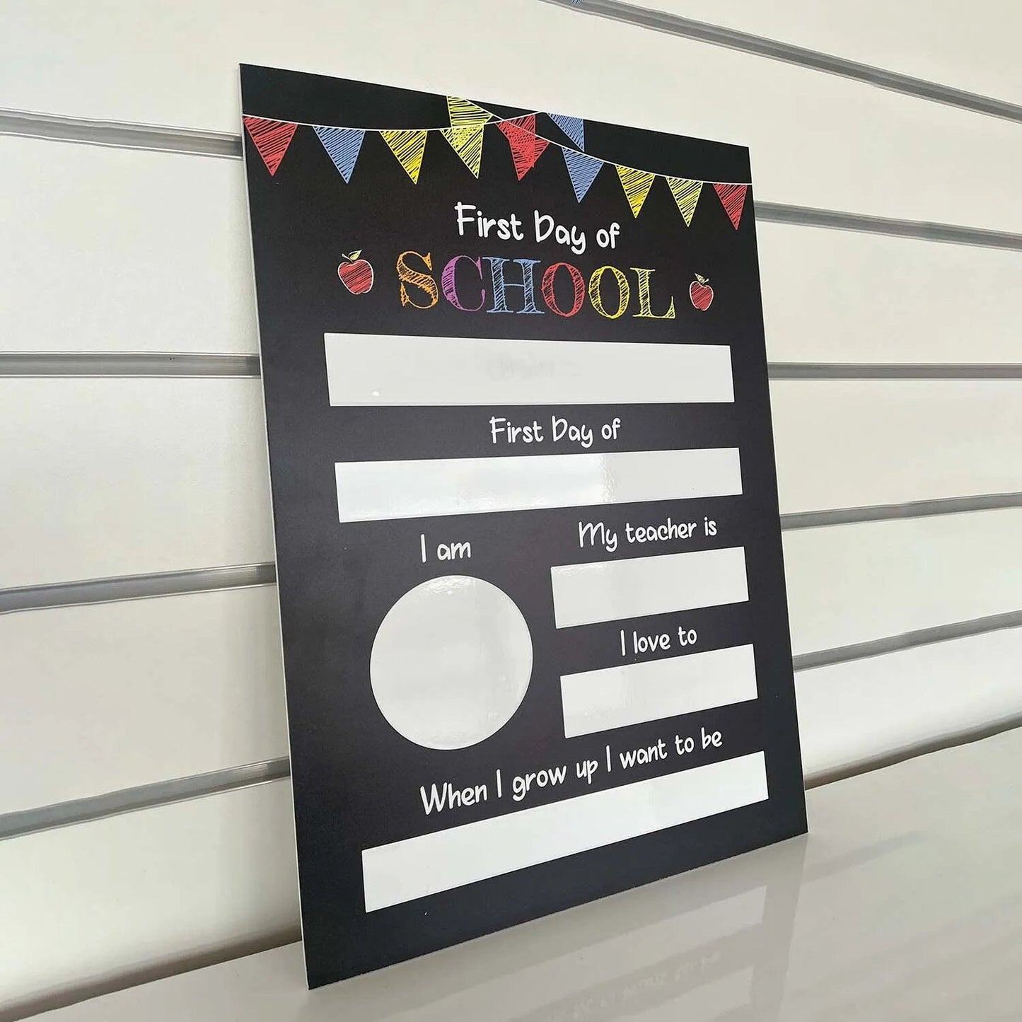 First Day Of School Board, First Day At Preschool, A3 Wipe Clean Board, Whiteboard, Reusable, Photo Prop, Back to School, Ireland, Irish