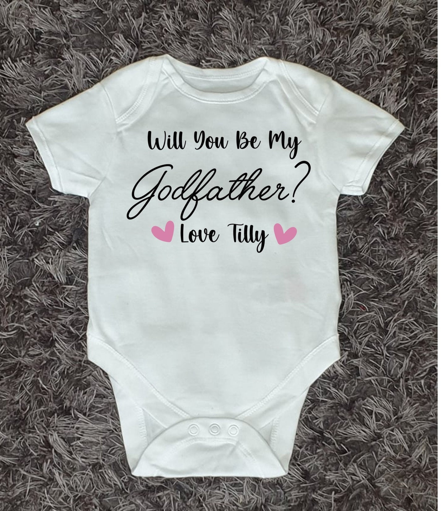 Will You Be My Godmother Baby Vest