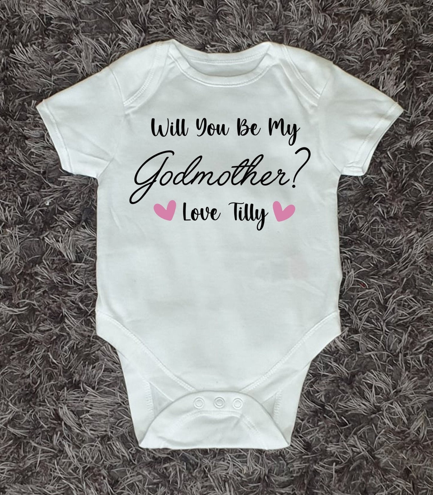 Will You Be My Godmother Baby Vest