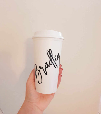 Personalised Hot Cup, Reusable Coffee Cup, Takeaway Tea Coffee Cup, Travel Cup With Lid, Custom Name, Christmas Gift For Men, Ireland, Irish