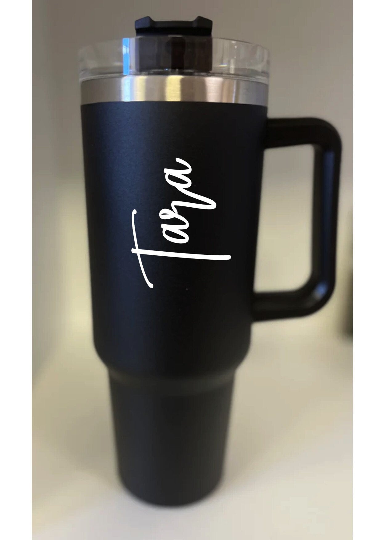Personalised 40oz Tumbler With Handle, Extra Large Travel Cup, Christmas Gift, Insulated Travel Cup, Straw Drink Container, Ireland, Irish