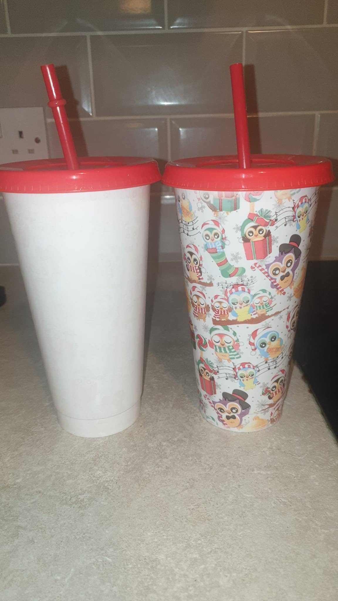 Toy Show Box & Cup Set, Cold Cup, Treat Box, Christmas Eve, Reusable, Family Treat Box, Custom Name, Xmas Owl, Ireland, Irish