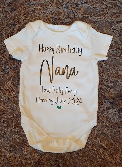 Happy Birthday Nanny Baby Vest