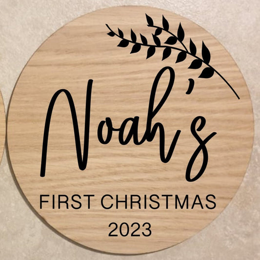 My First Christmas Disc | Babies First Christmas Plaque | Wooden Milestone Disc | Baby Photo Prop | Custom Keepsake | Ireland | Irish