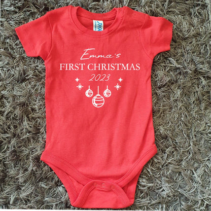 My First Christmas Baby Vest
