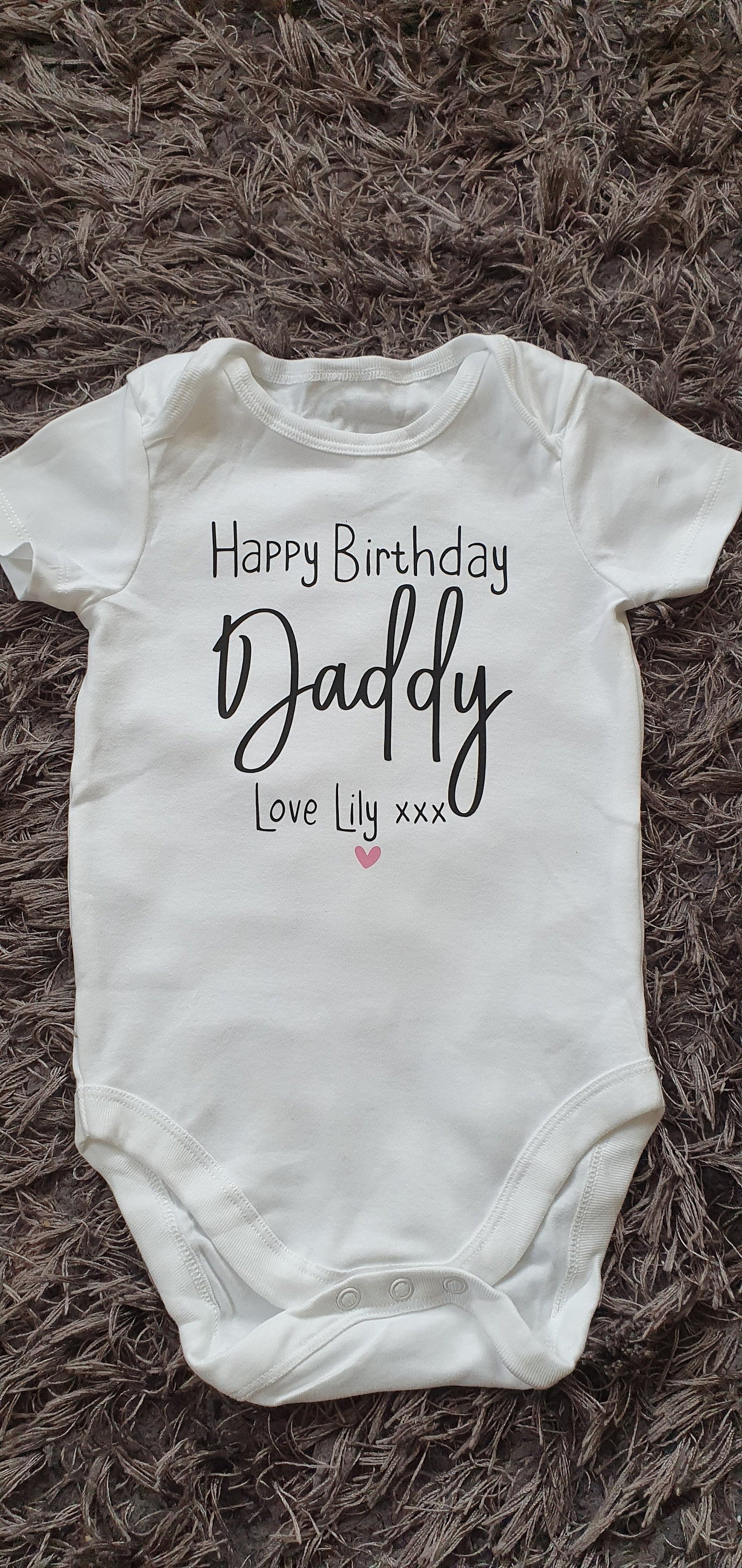 Happy Birthday Daddy Baby Vest