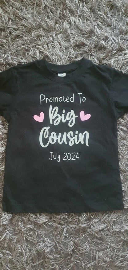 Personalised Promoted to Big Cousin T-Shirt