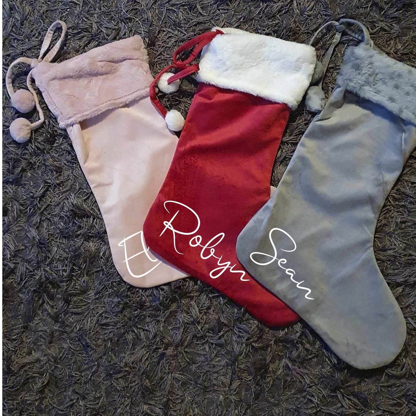 Luxury Velvet Christmas Stocking, Personalised Stocking, Christmas Stocking With Name, Custom, Matching Family Tradition, Ireland, Irish