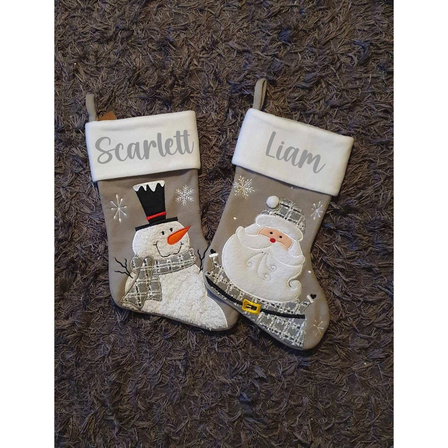 Personalised Christmas Stocking, Baby's First Xmas, Custom, Santa Stocking, Snowman, Baby Boy, Baby Girl, Matching Family, Ireland, Irish