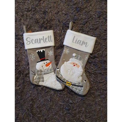 Personalised Christmas Stocking, Baby's First Xmas, Custom, Santa Stocking, Snowman, Baby Boy, Baby Girl, Matching Family, Ireland, Irish