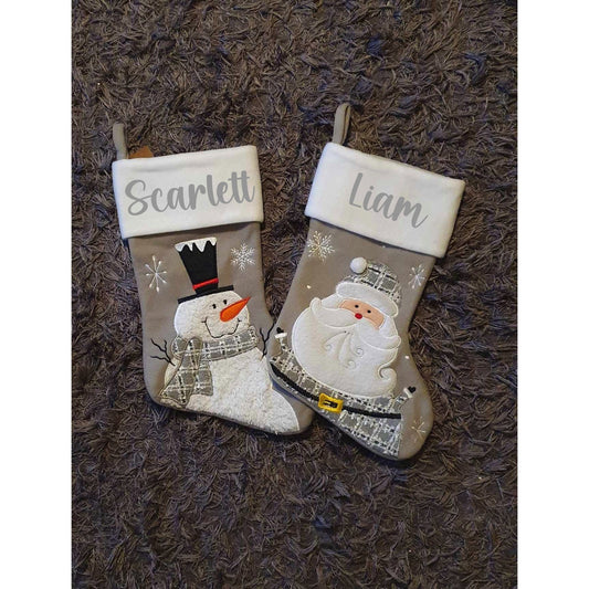 Personalised Christmas Stocking, Baby's First Xmas, Custom, Santa Stocking, Snowman, Baby Boy, Baby Girl, Matching Family, Ireland, Irish