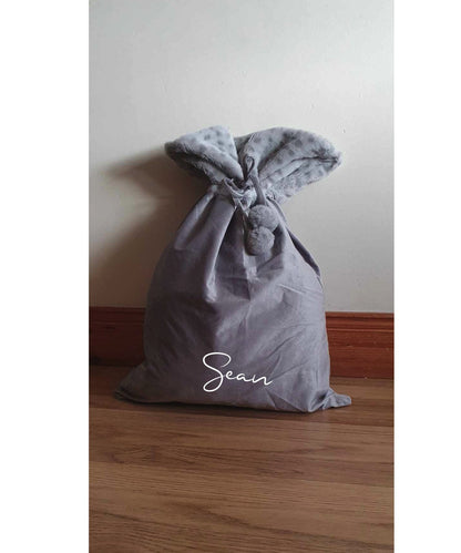 Luxury Pink Velvet Santa Sack, Christmas Sack, Custom Xmas Bag, First Christmas Tradition, Santa's Delivery, Girls, Xmas Eve, Ireland, Irish