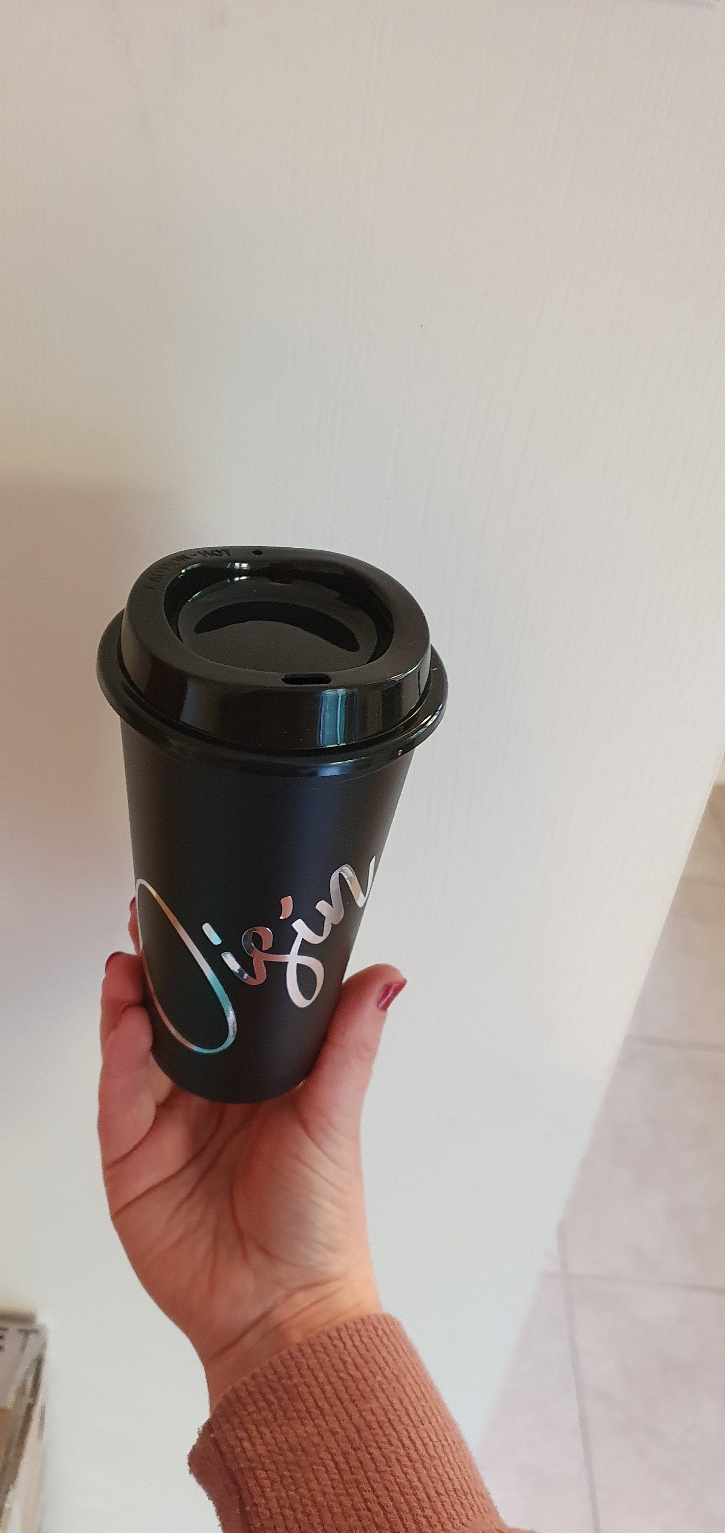 Personalised Hot Cup, Reusable Coffee Cup, Takeaway Tea Coffee Cup, Travel Cup With Lid, Custom Name, Christmas Gift For Men, Ireland, Irish